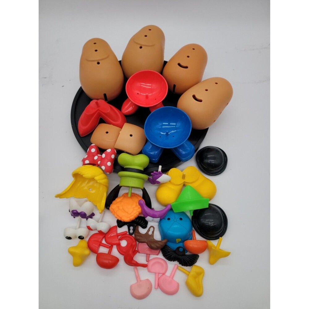 Lot Of Mr. Potato Head Parts Lot Of 36 Pieces Played In Condition
